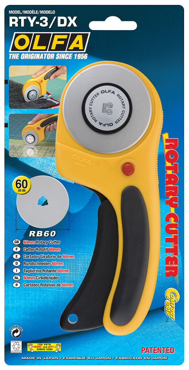 Нож с круговым лезвием и пистолетной рукояткой OLFA OL-RTY-3/DX