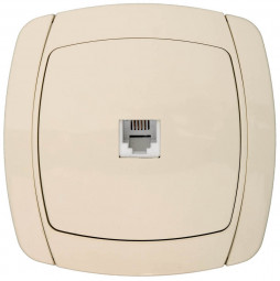 Одинарная телефонная розетка СВЕТОЗАР CITY LIGHT LIGHT SV-54217-B