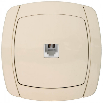 Одинарная телефонная розетка СВЕТОЗАР CITY LIGHT LIGHT SV-54217-B