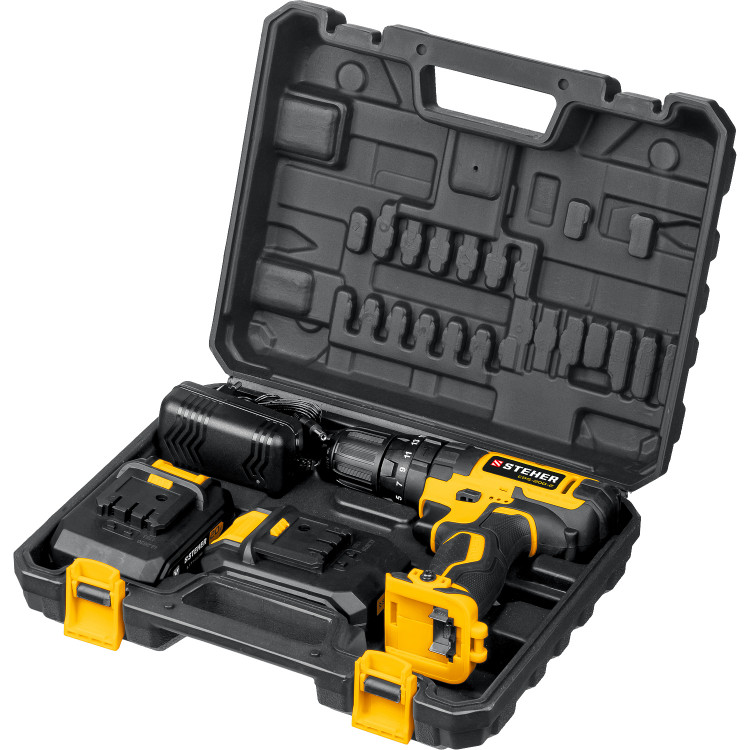 Аккумуляторная дрель шуруповерт STEHER CDS-200-2