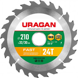 Диск пильный по дереву URAGAN Fast 36800-210-32-24_z01