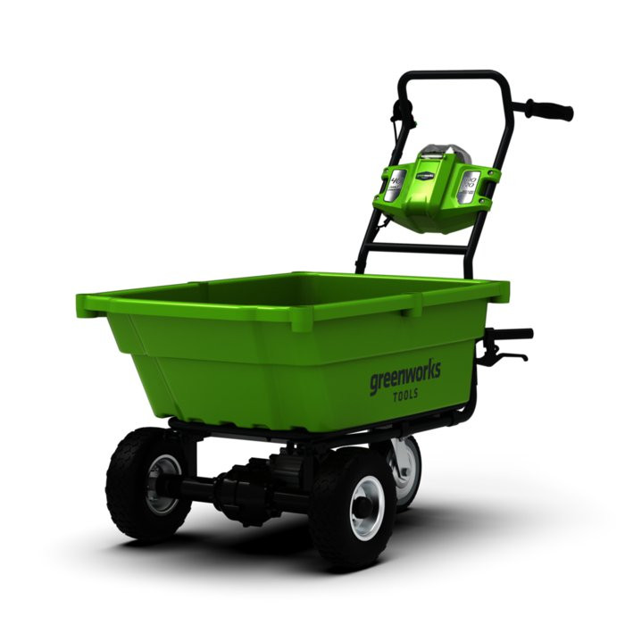 Садовая тележка самоходная Greenworks G40GCK4, 40V, 106 л, с 1хАКБ 4 А.ч и ЗУ