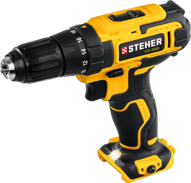 Аккумуляторная дрель шуруповерт STEHER CD-200