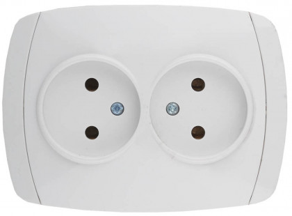 Двойная розетка СВЕТОЗАР CITY LIGHT LIGHT SV-54202-W