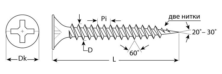 Саморезы гипсокартон-металл ЗУБР 300015-35-051