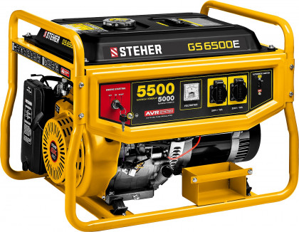 Бензиновый электрогенератор STEHER GS-6500Е