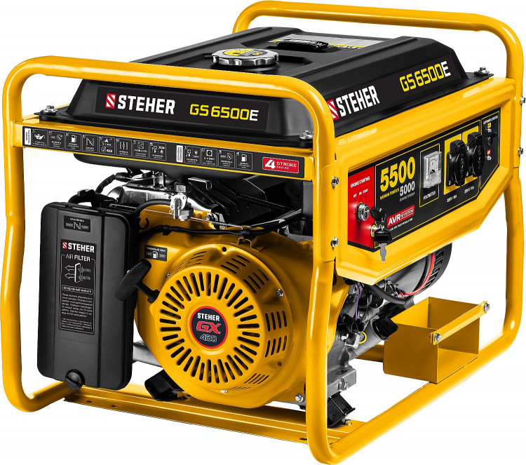 Бензиновый электрогенератор STEHER GS-6500Е
