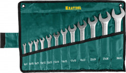Набор рожковых гаечных ключей KRAFTOOL 27033-H12