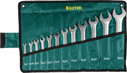Набор рожковых гаечных ключей KRAFTOOL 27033-H12