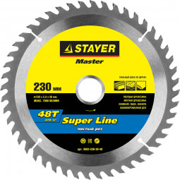 Пильный диск по дереву STAYER 3682-230-30-48