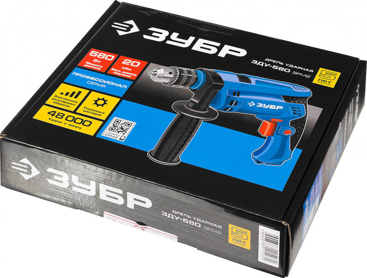Дрель ударная электрическая ЗУБР ЗДУ-580 ЭРМ2