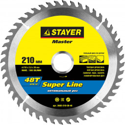 Пильный диск по дереву STAYER 3682-210-30-48