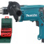 Ударная дрель MAKITA HP1630 + набор сверл