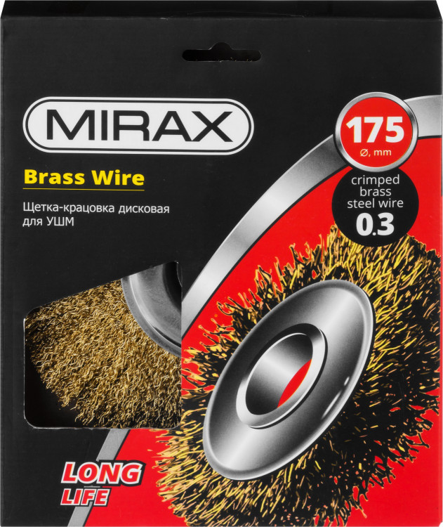 Щетка крацовка дисковая для УШМ MIRAX 35141-175