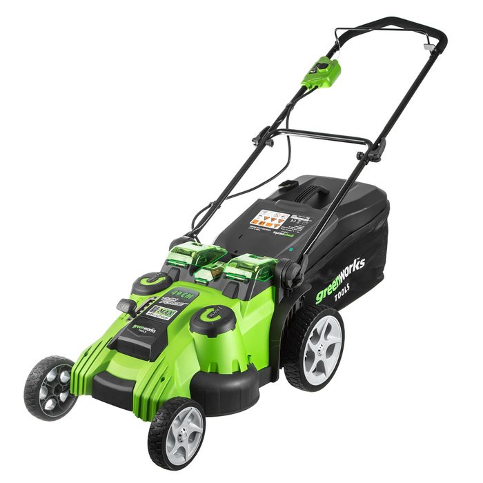 Газонокосилка аккумуляторная Greenworks G40LM49DBK6 TwinForce
