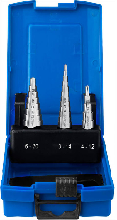 Ступенчатое сверло по металлу набор ЗУБР 29670-3-20-H3_z01