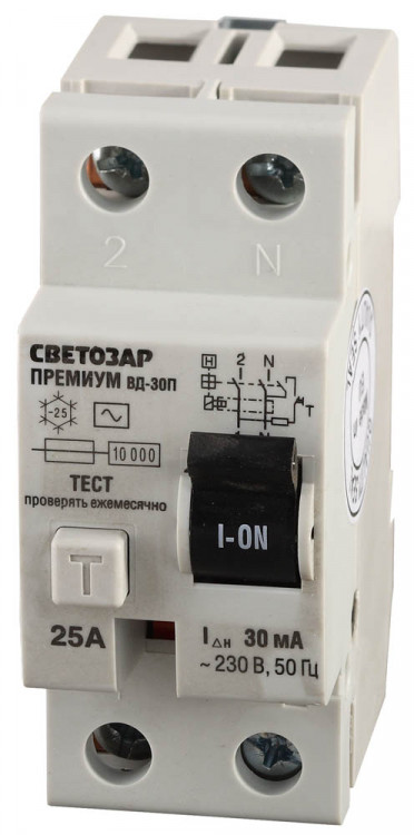 Дифференциальный выключатель СВЕТОЗАР, SV-49112-30-25