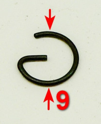 Стопорное кольцо поршневого пальца D=9мм