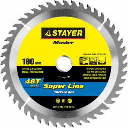 Пильный диск по дереву STAYER 3682-190-20-48