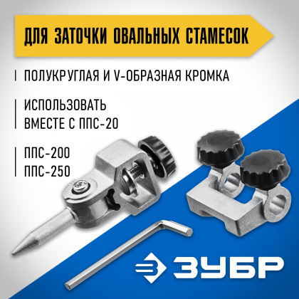 Приспособление для заточки овальных стамесок с конусным и полукруглым жалом ЗУБР ППС-006