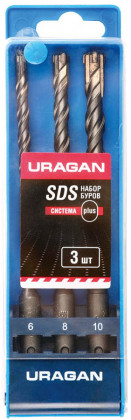 Набор буров по бетону URAGAN 901-25554-H3