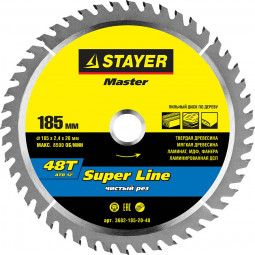Пильный диск по дереву STAYER 3682-185-20-48