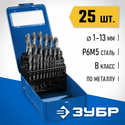 Набор сверл по металлу ЗУБР 29621-H25