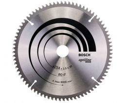 Пильный диск по дереву BOSCH Optiline Wood 254Х30 60 GCM 10