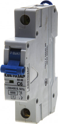 Автоматический выключатель СВЕТОЗАР, SV-49061-06-C
